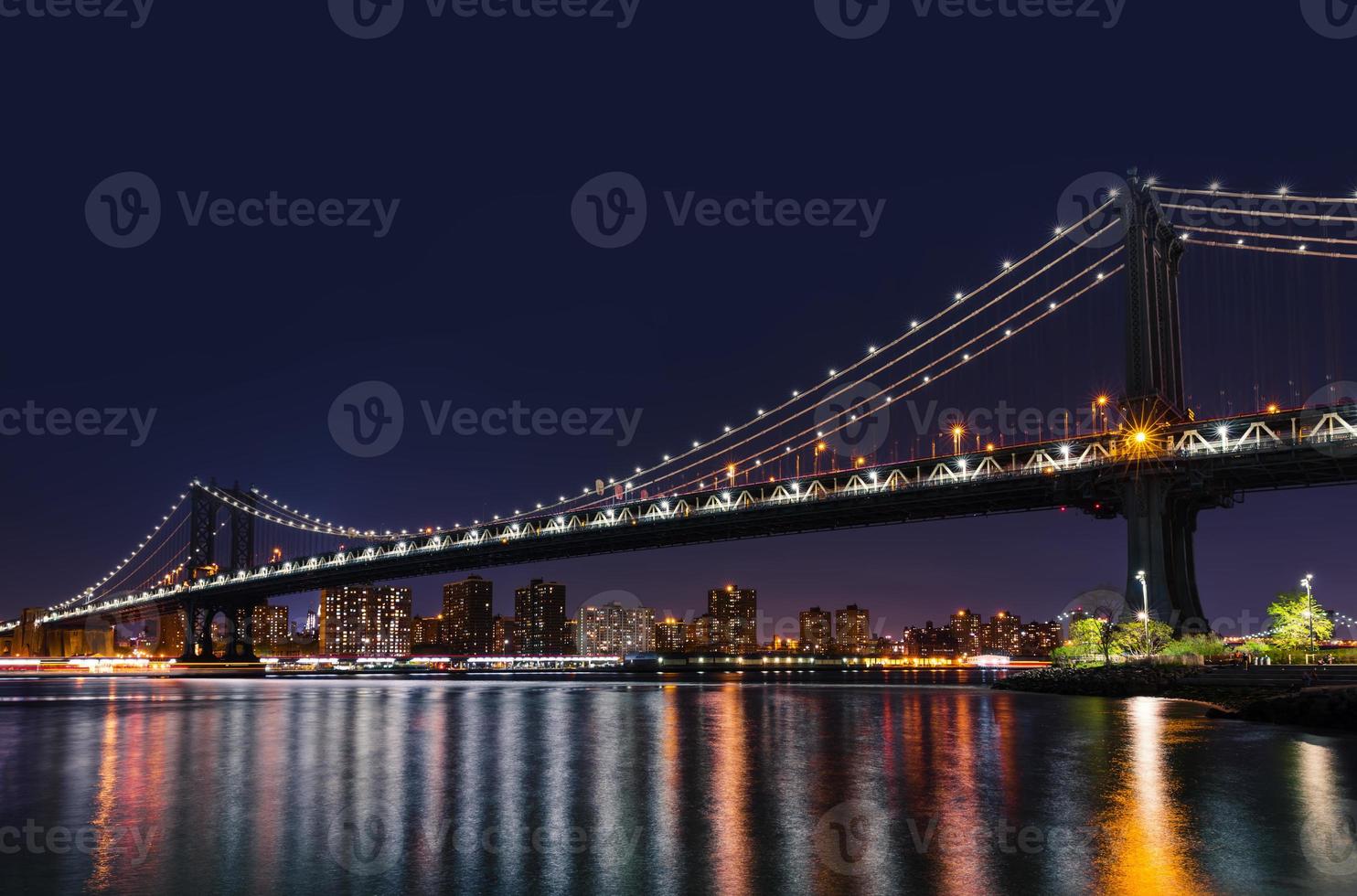 Manhattan Bridge At Night photo