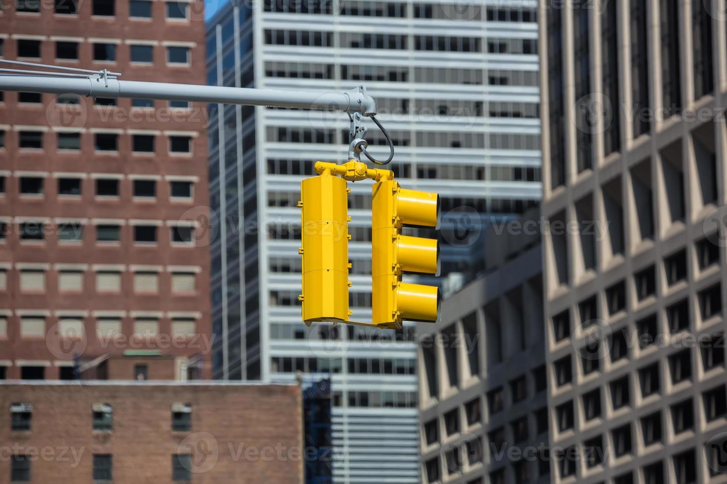 Traffic lights on the streets of Manhattan photo