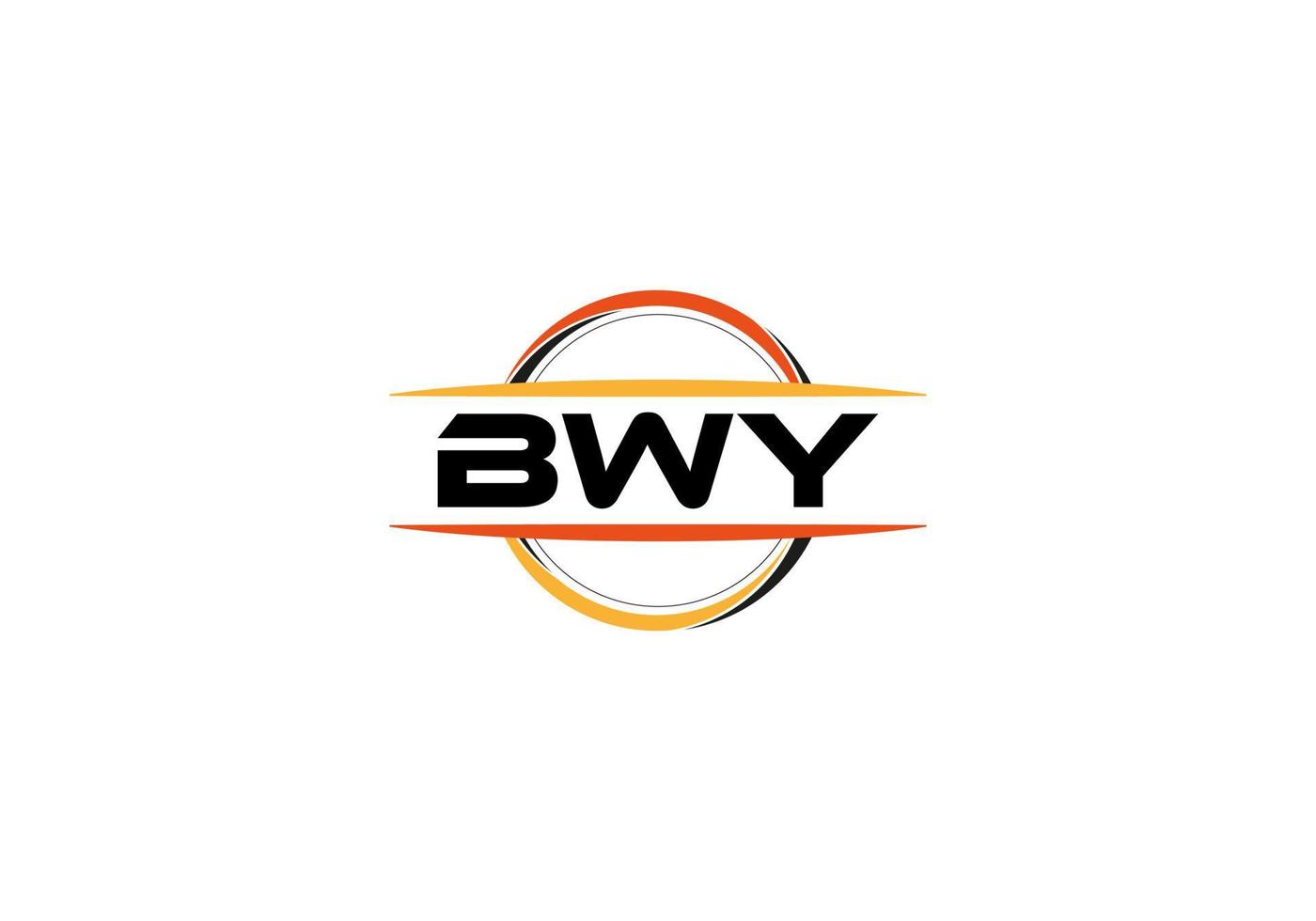 logotipo de forma de mandala de realeza de letra bwy. logotipo de arte de pincel bwy. logotipo de bwy para una empresa, negocio y uso comercial. vector