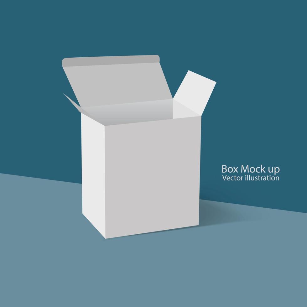 3D Box Mockup vector illustration