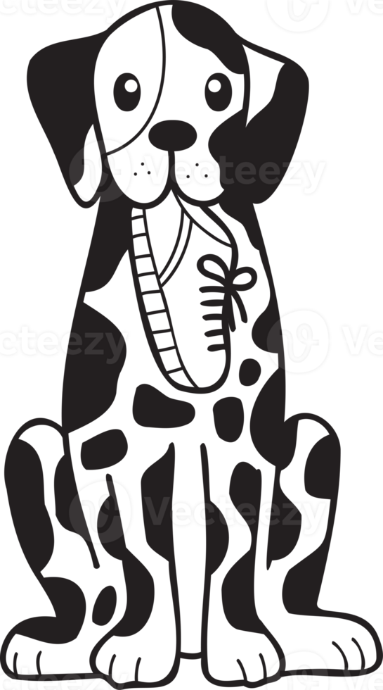 mano disegnato dalmata cane Tenere scarpe illustrazione nel scarabocchio stile png