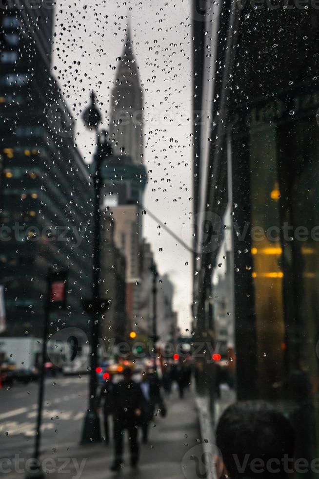 Chrysler Building on an overcast evening photo