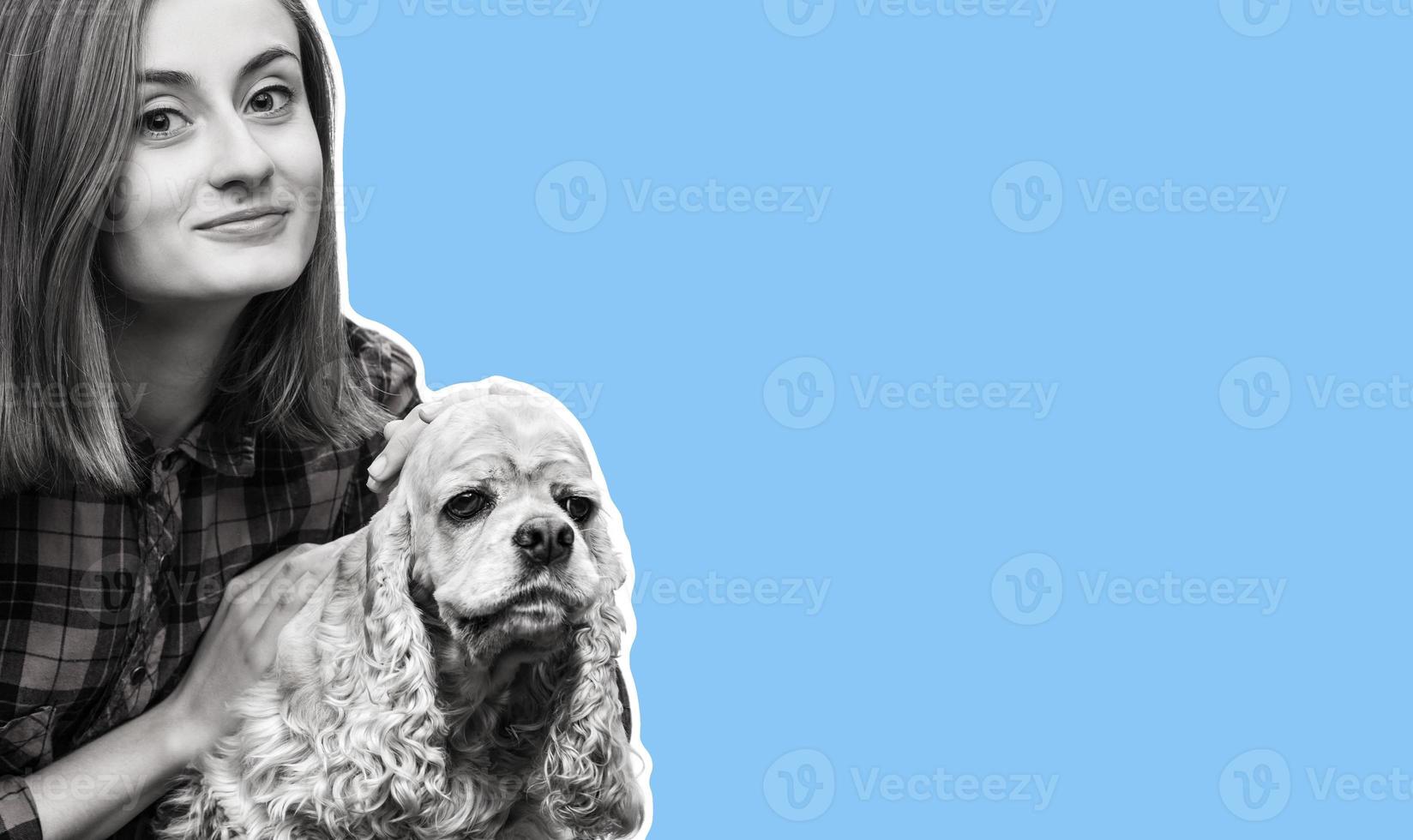 girl with dog photo