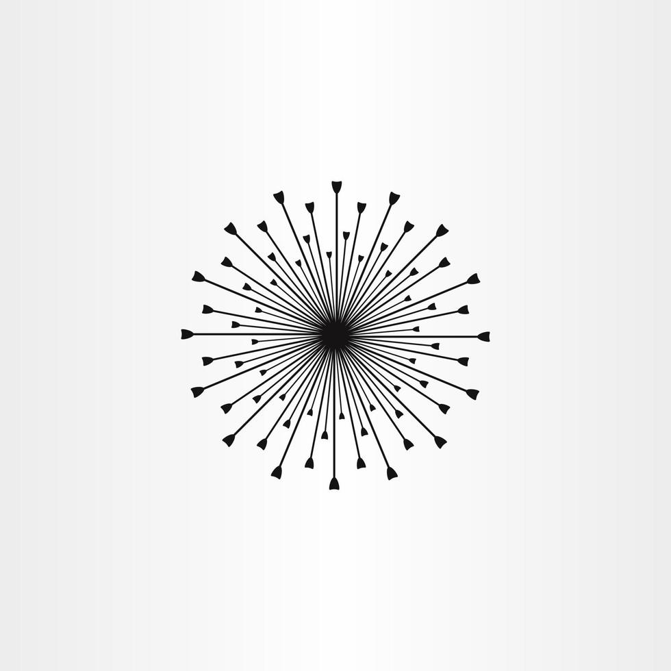 icono de logotipo abstracto de flor de diente de león vector