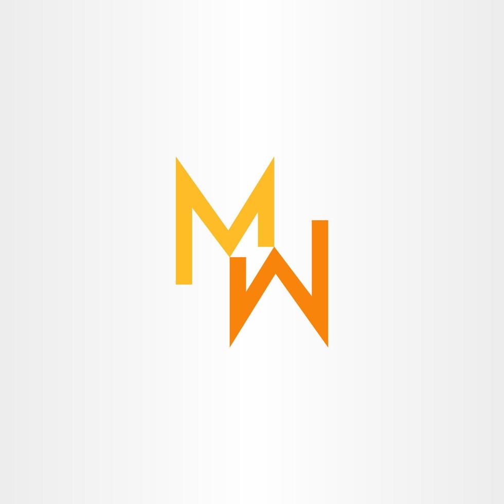Letter MW Electrical Logo Design Ideas vector