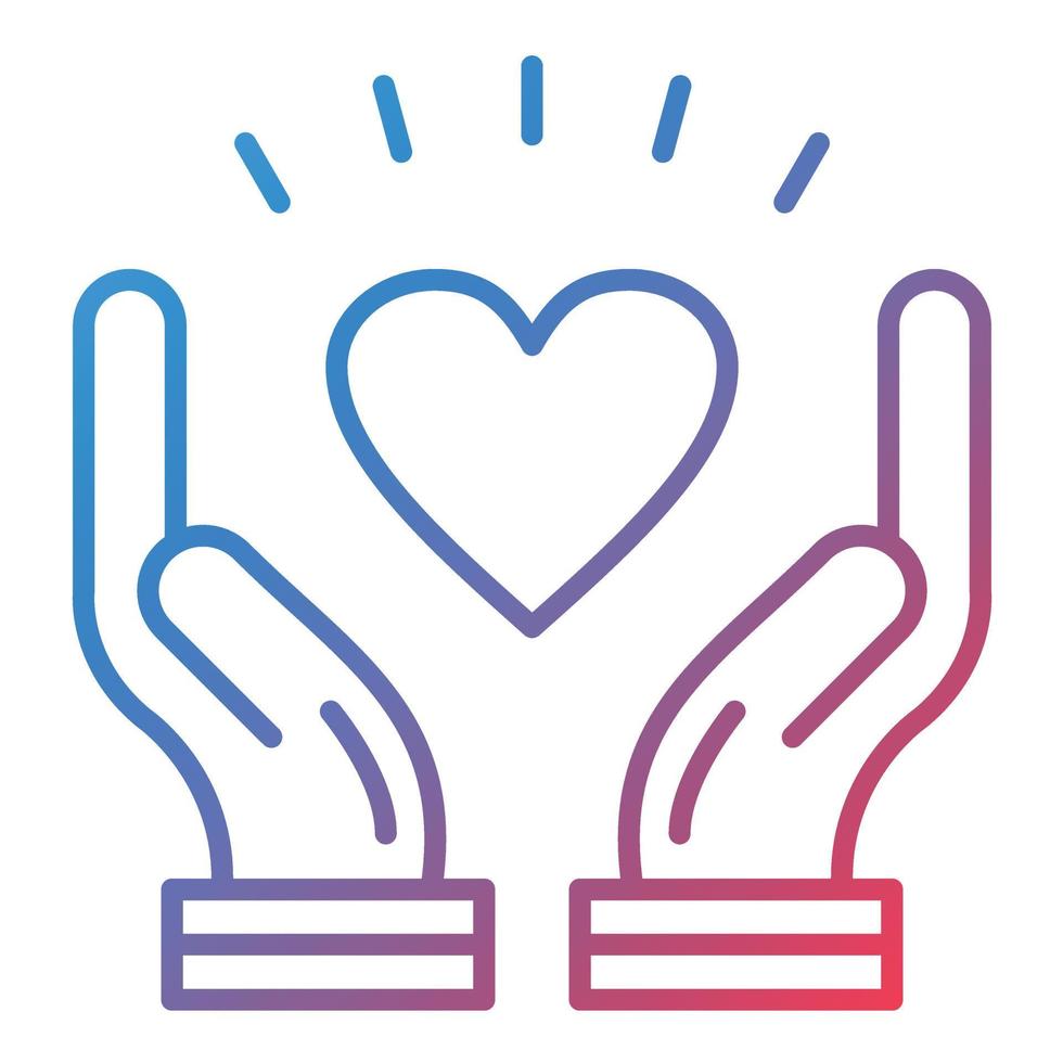 Respect Line Gradient Icon vector