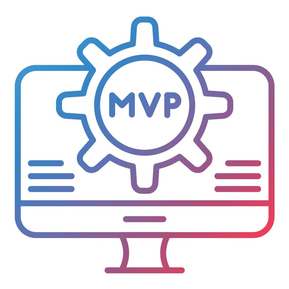 MVP Line Gradient Icon vector