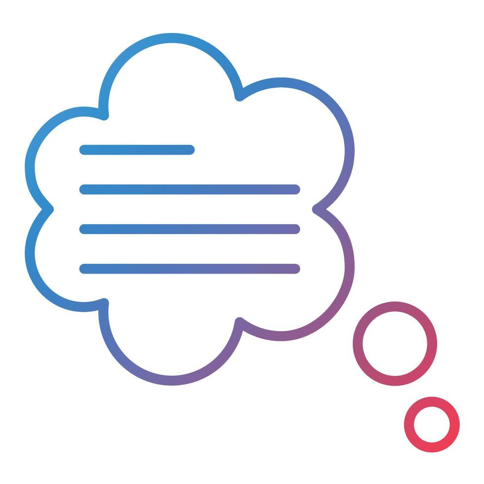 Thinking Line Gradient Icon vector