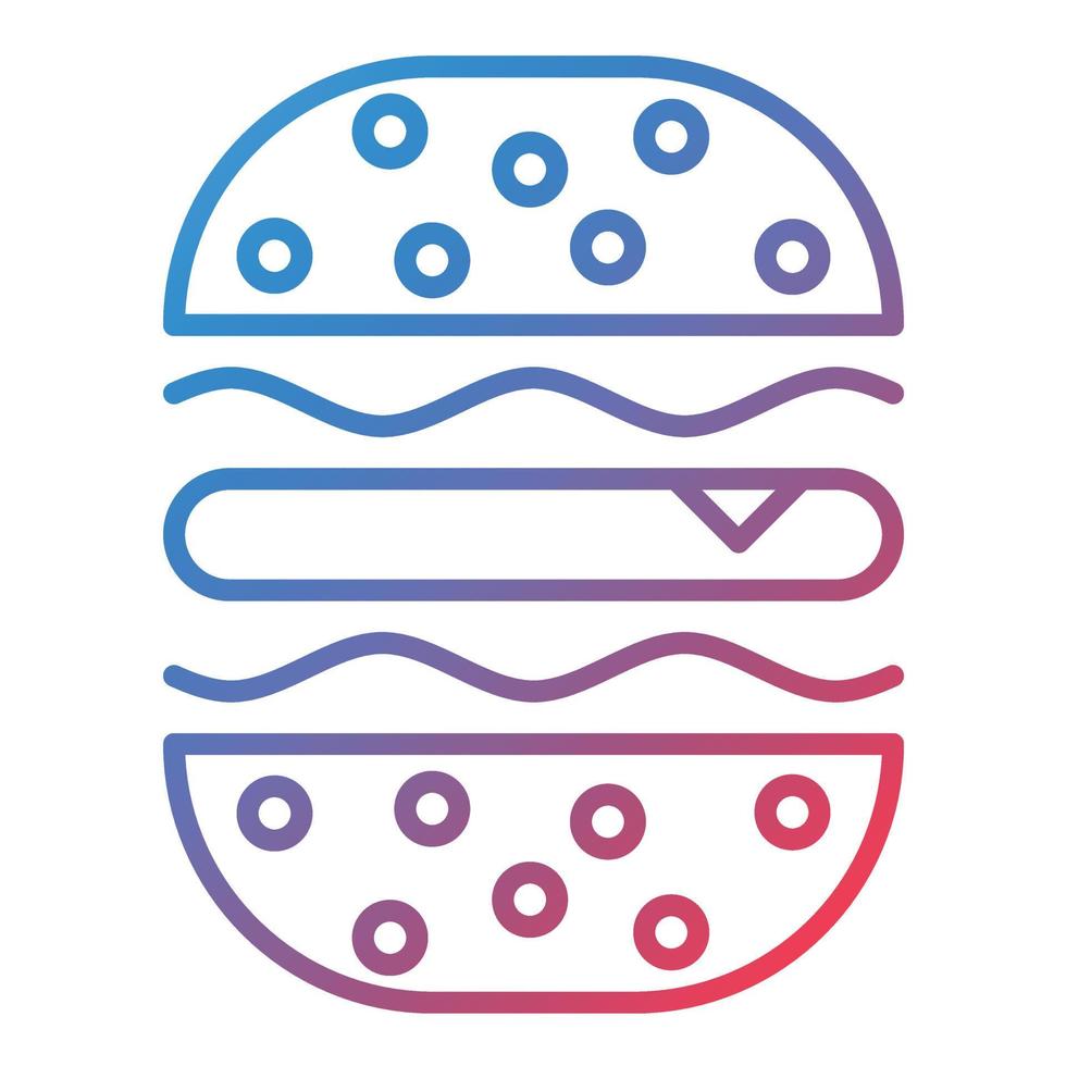 Burger Sandwich Line Gradient Icon vector