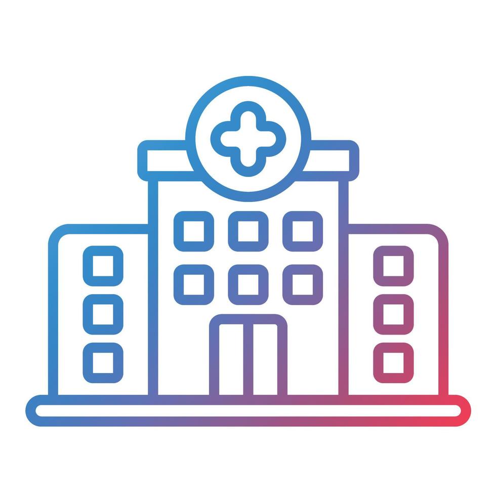 Clinic Line Gradient Icon vector