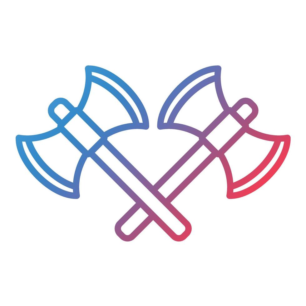 Axe Line Gradient Icon vector