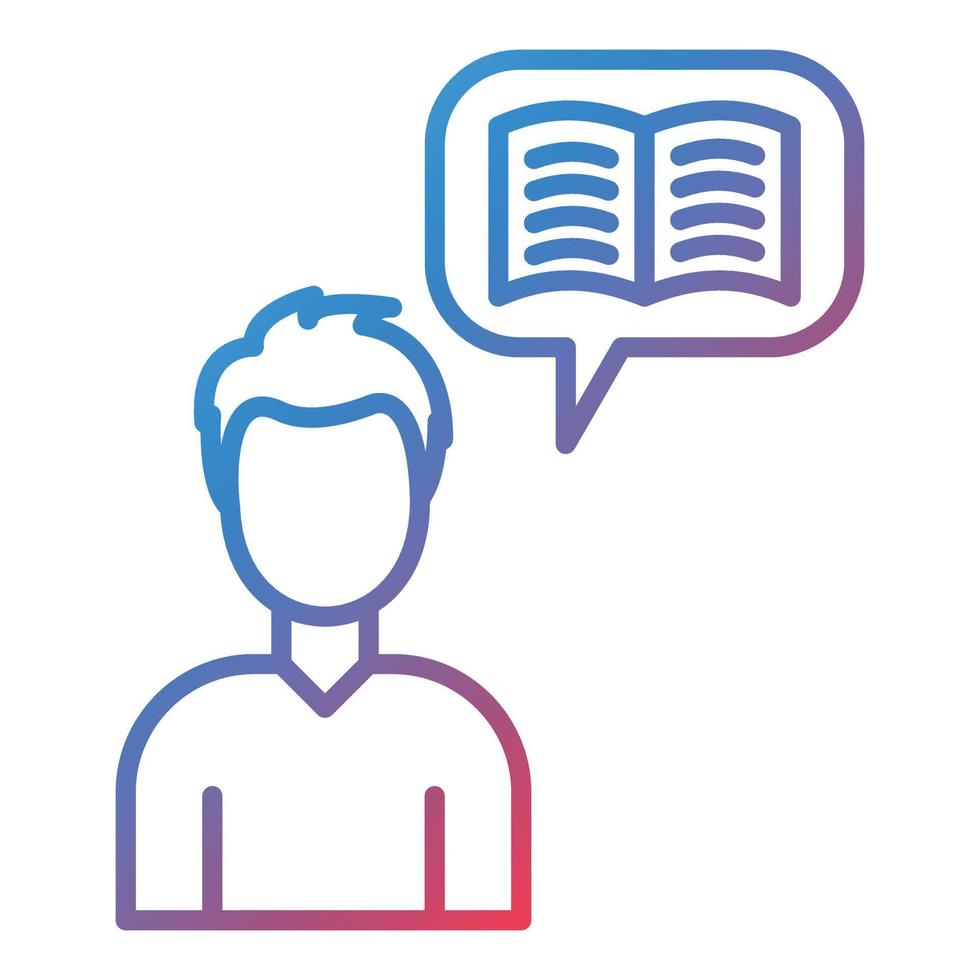 User Story Line Gradient Icon vector