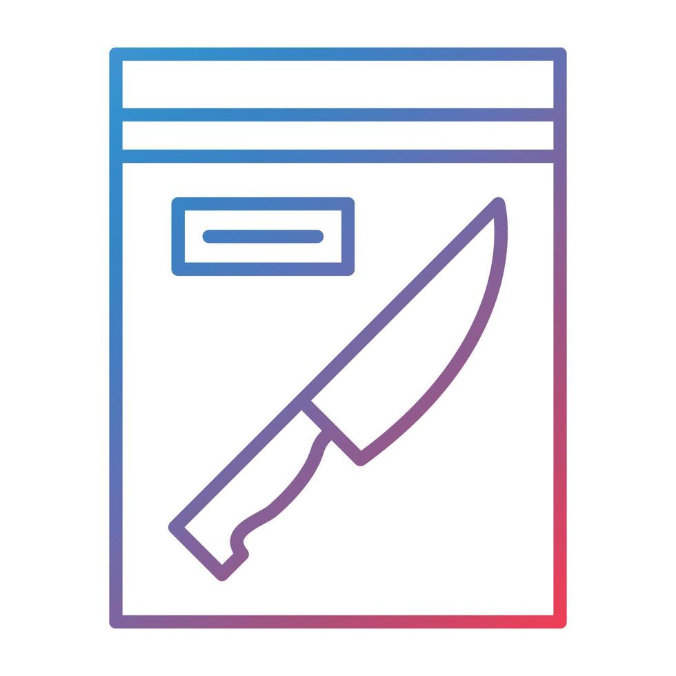 Evidence Line Gradient Icon vector