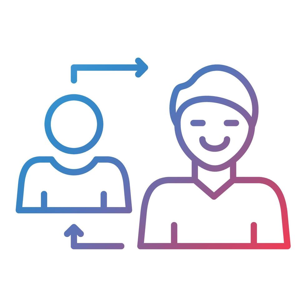 Empathy Line Gradient Icon vector