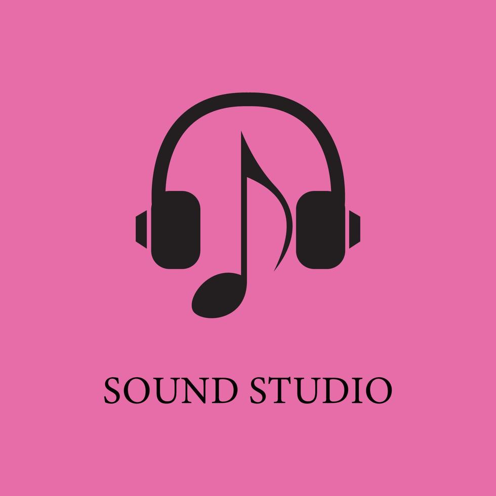 logotipo de estudio de sonido vector