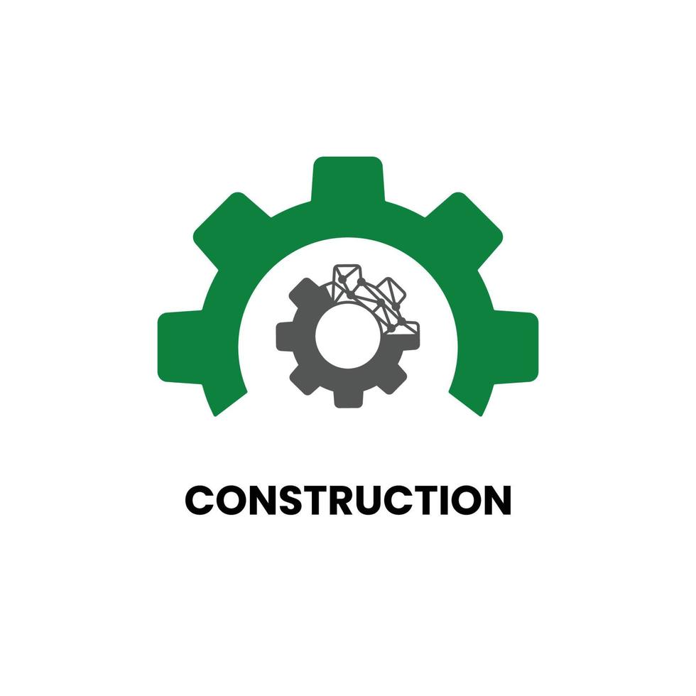 logotipo de excavadora y construcción de vector libre con edificios