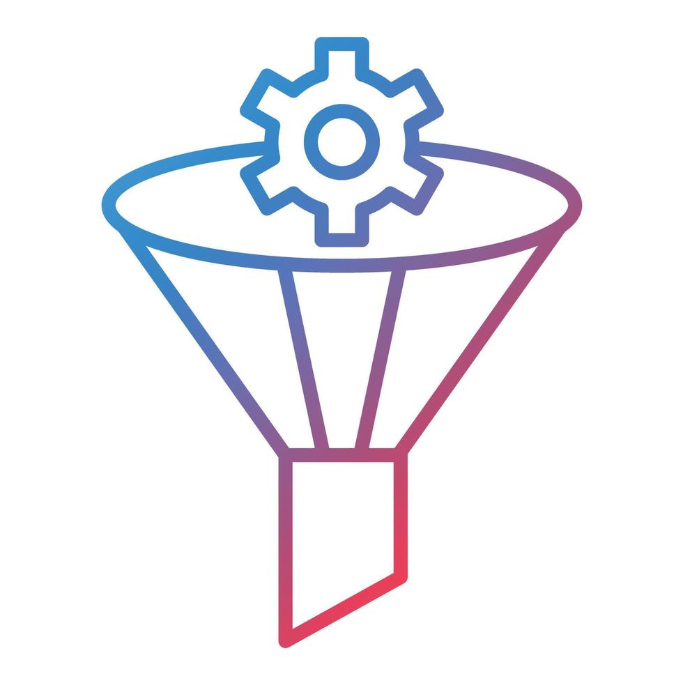 Funnel Line Gradient Icon vector