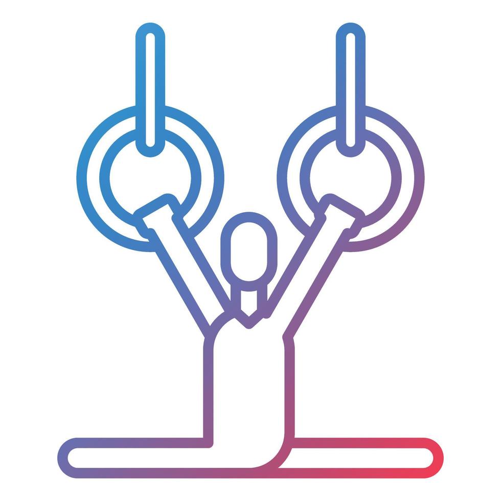 Gymnastics Line Gradient Icon vector