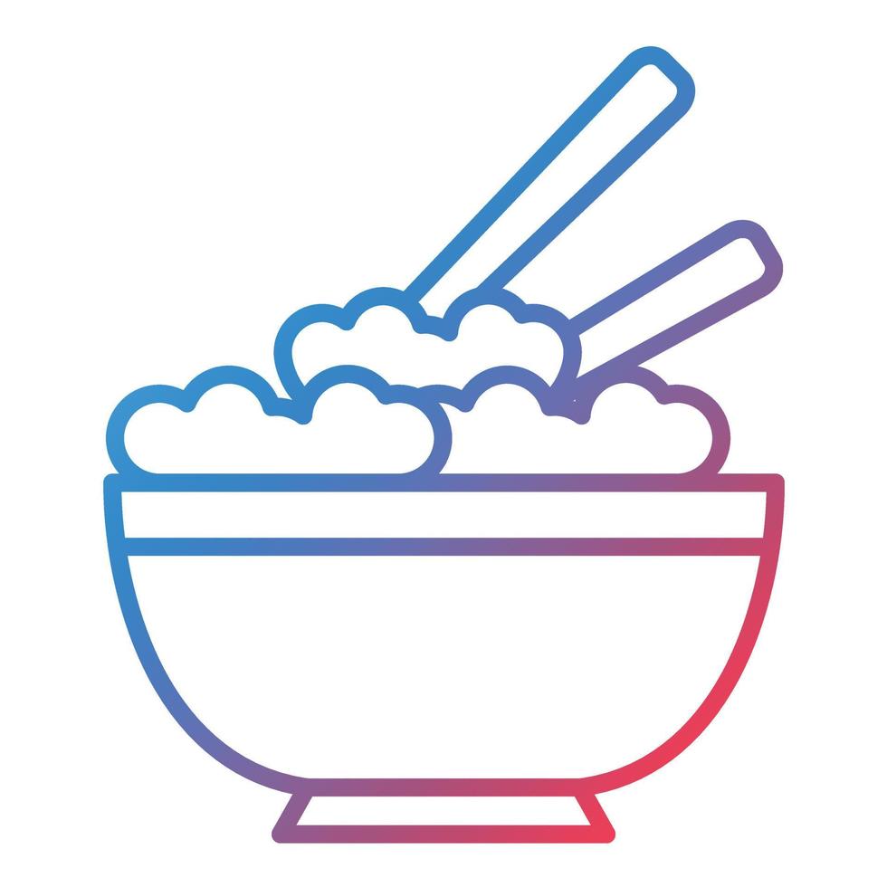 Kimchi Line Gradient Icon vector