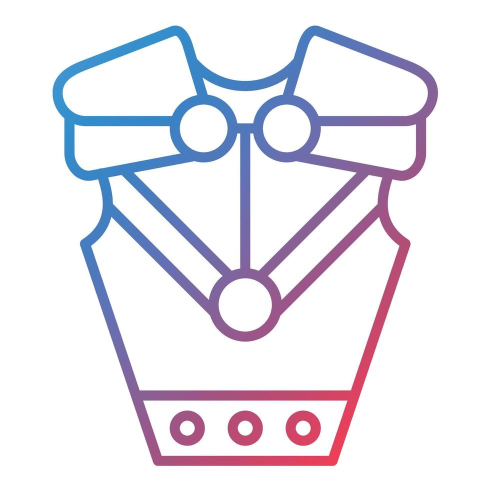 Armor Line Gradient Icon vector