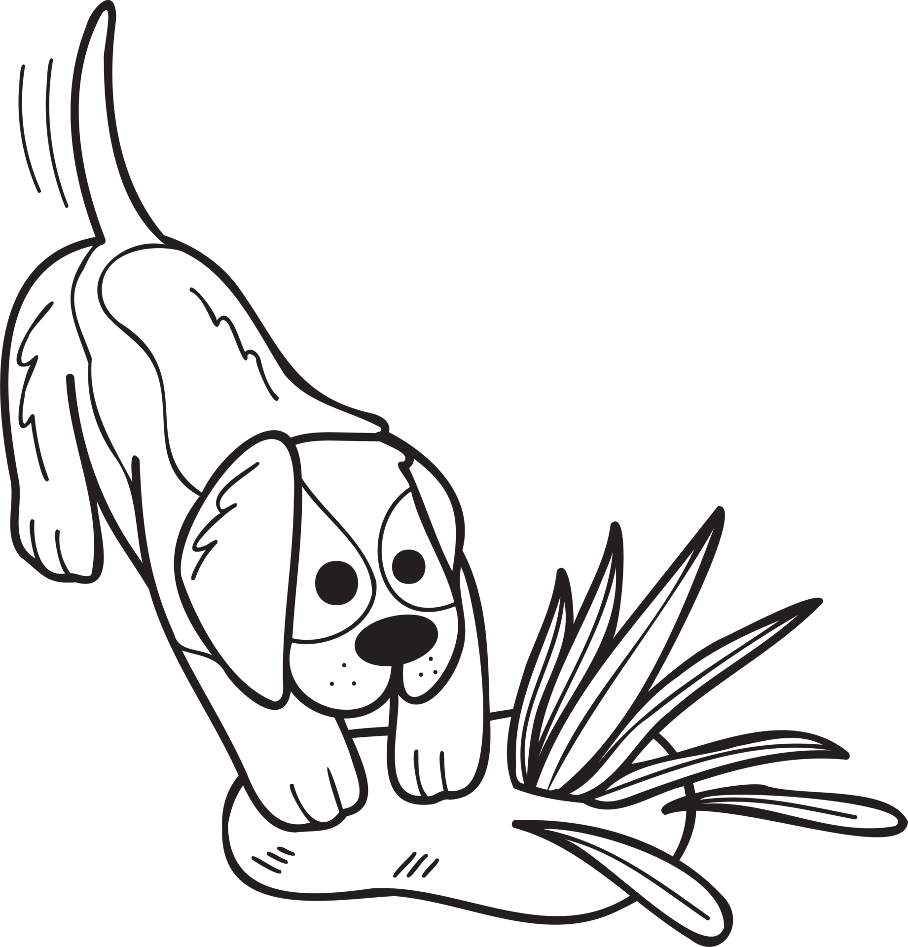 Free Hand Drawn Beagle Dog digging illustration in doodle style 18716448 PNG with Transparent