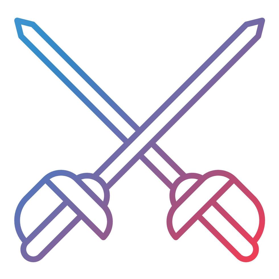 Rapier Line Gradient Icon vector