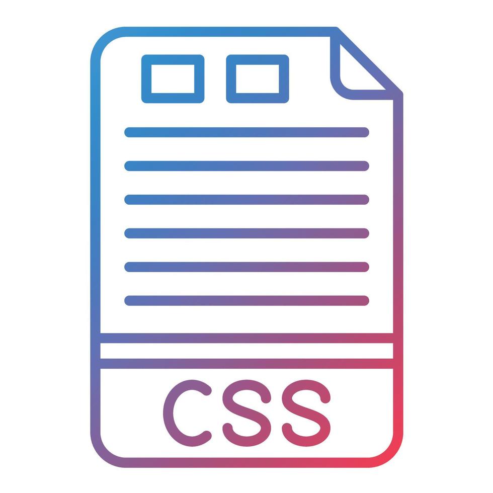 CSS Line Gradient Icon vector