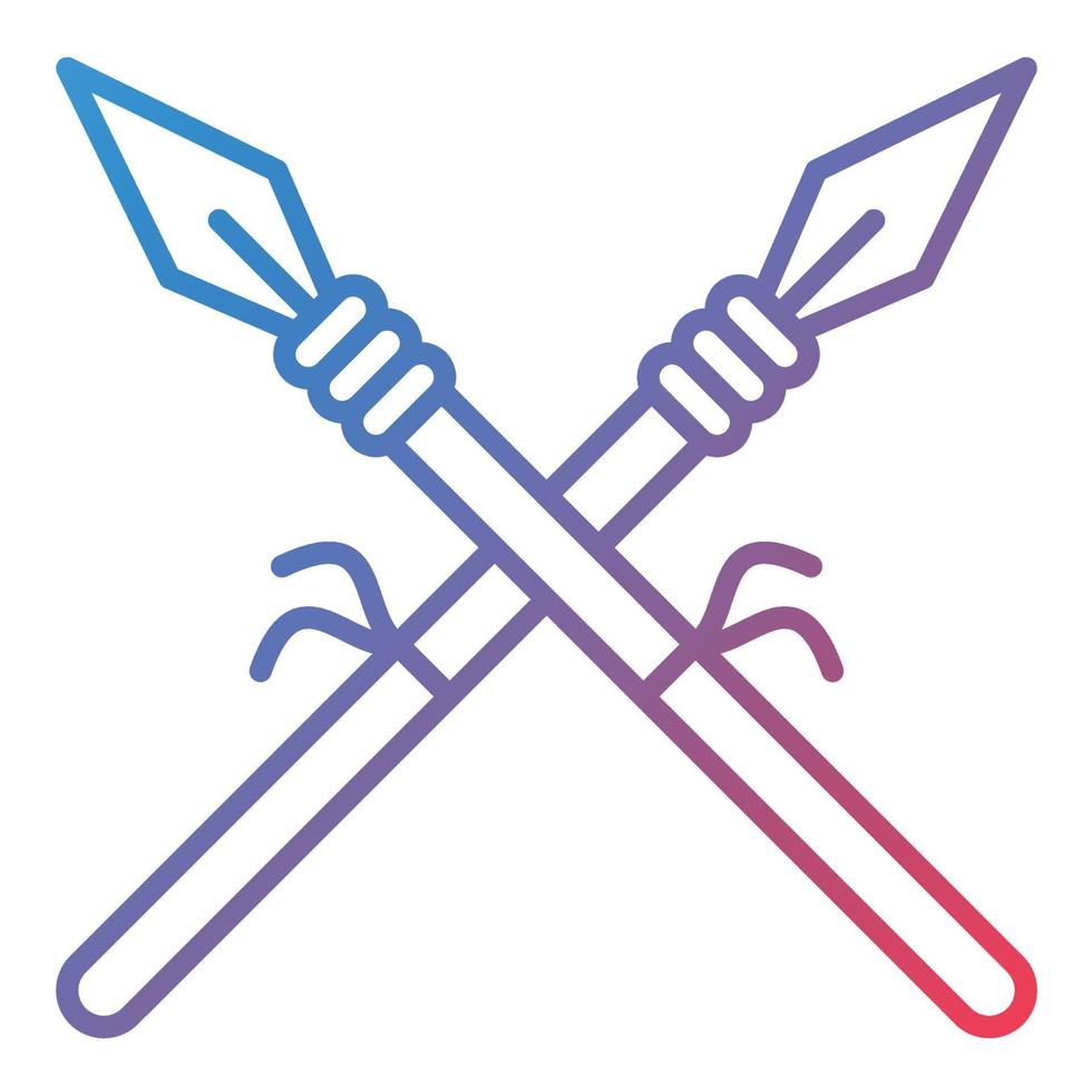 Lance Line Gradient Icon vector