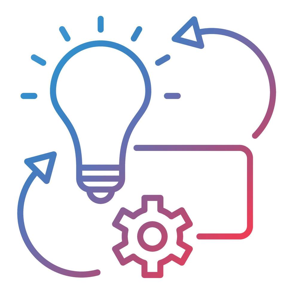 Project Implementation Line Gradient Icon vector