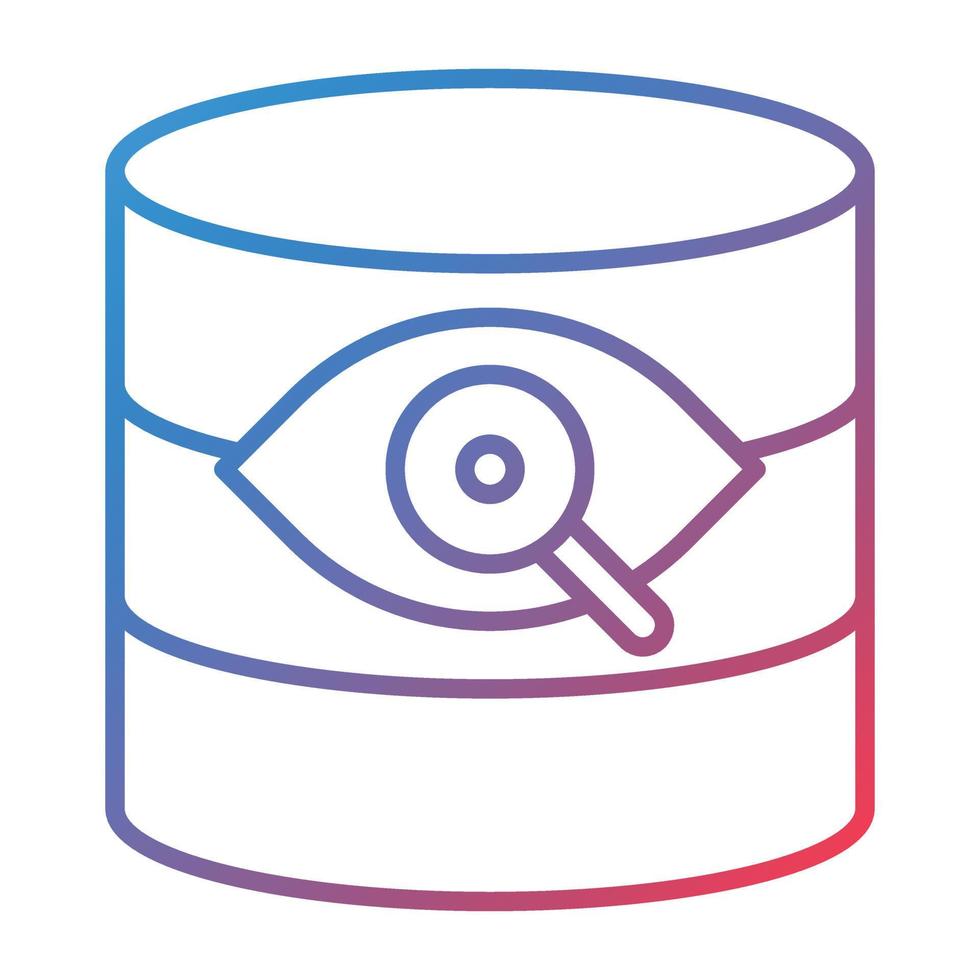 Database Vision Line Gradient Icon vector