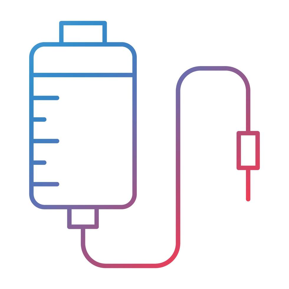 Transfusion Line Gradient Icon vector