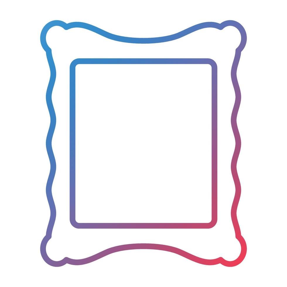 Photo Frame Line Gradient Icon vector