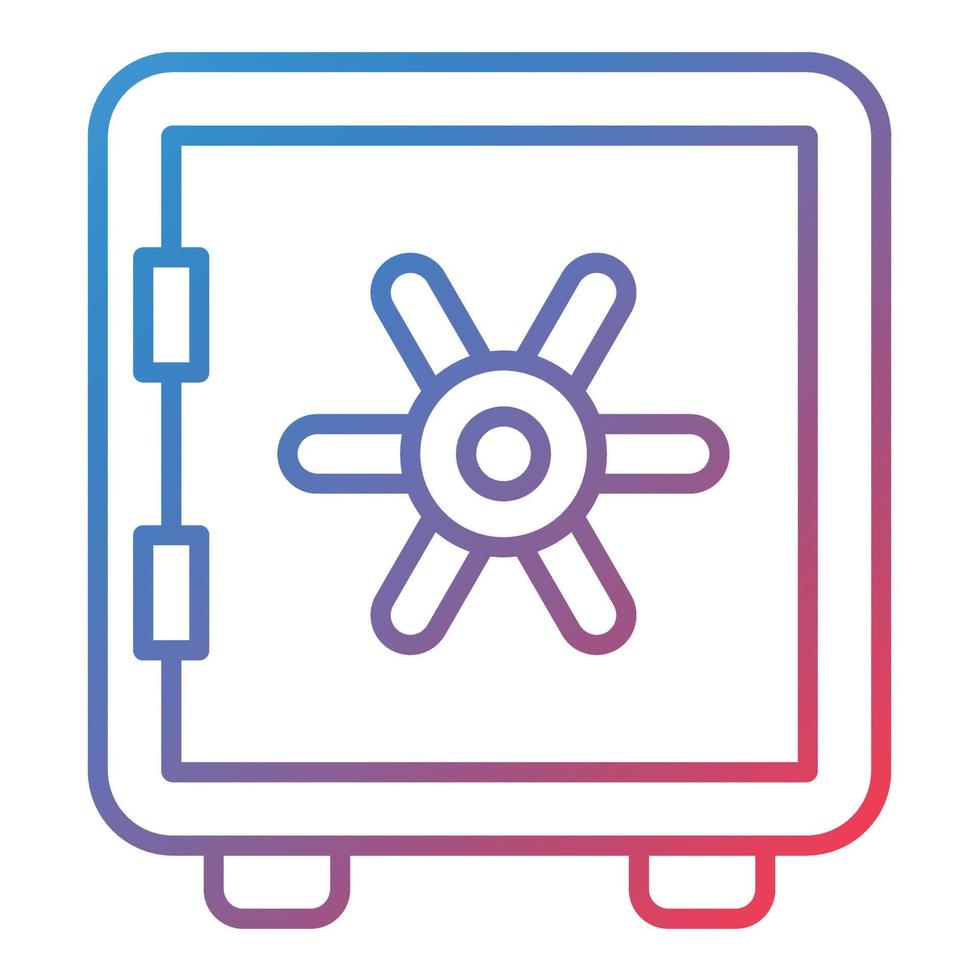 Strongbox Line Gradient Icon vector