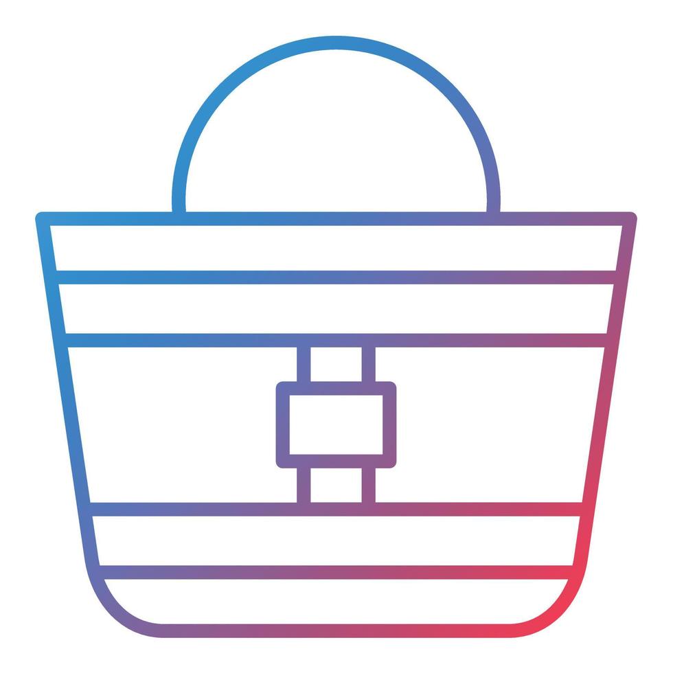 Totebag Line Gradient Icon vector