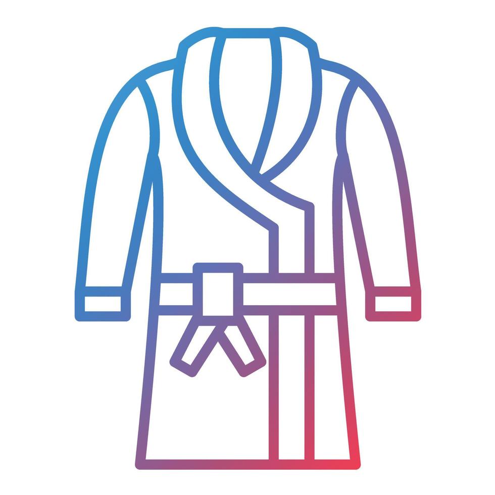 Bath Robe Line Gradient Icon vector