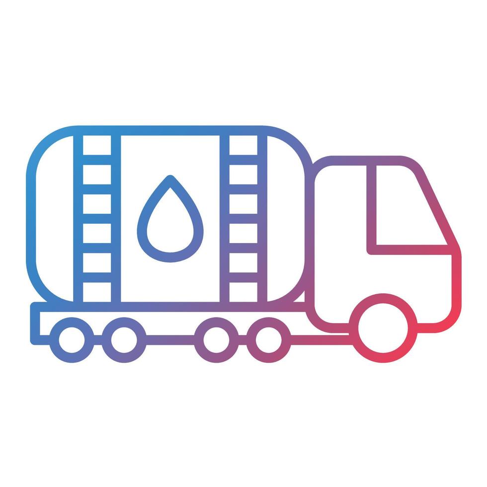 Oil Tanker Line Gradient Icon vector