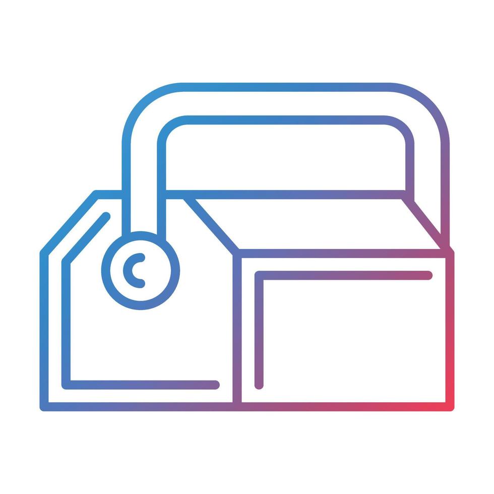 Toolbox Line Gradient Icon vector