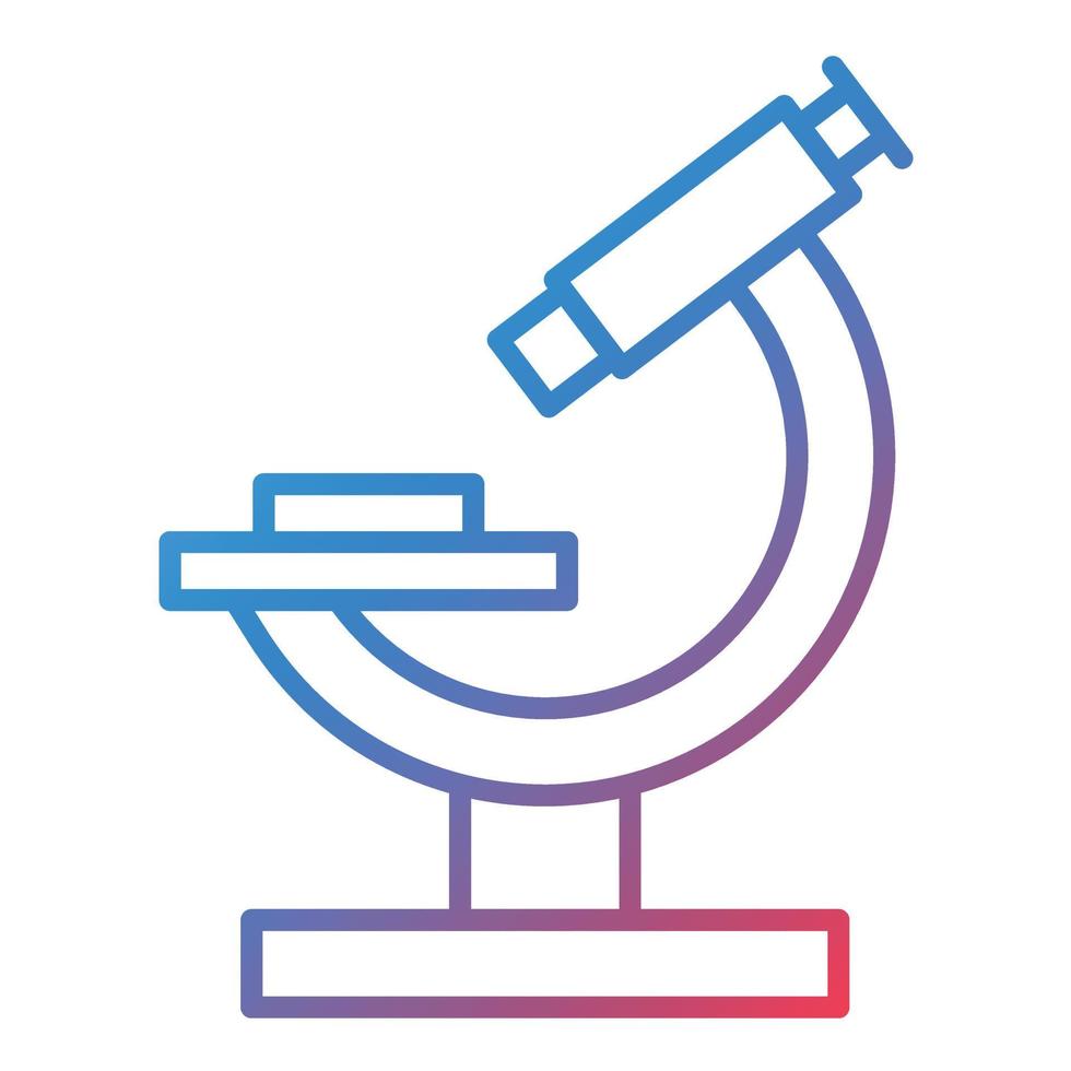 Microscope Line Gradient Icon vector