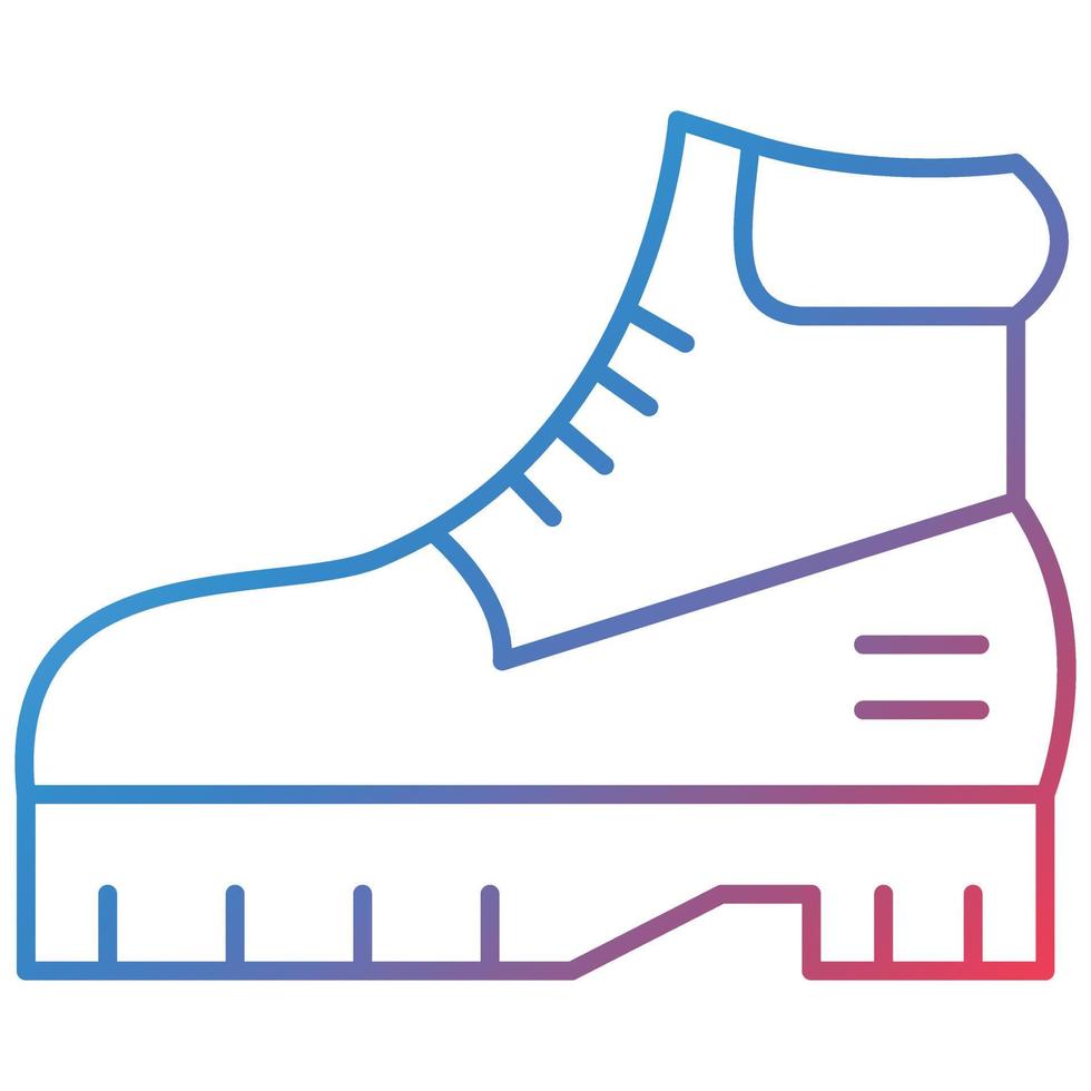 Camping Boots Line Gradient Icon vector