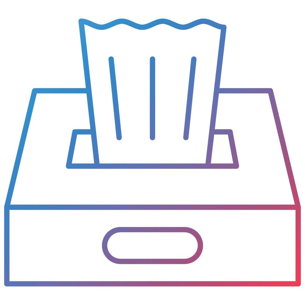 Tissue Line Gradient Icon vector