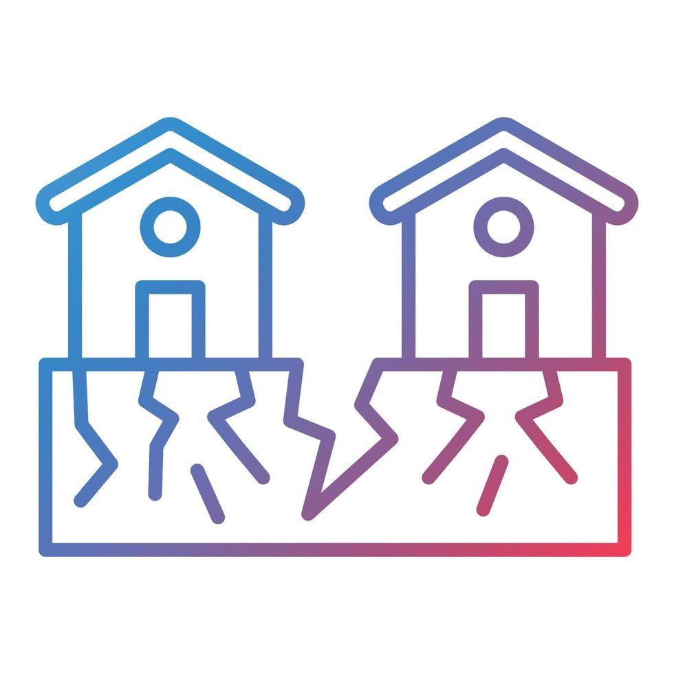 Land Sink Line Gradient Icon vector