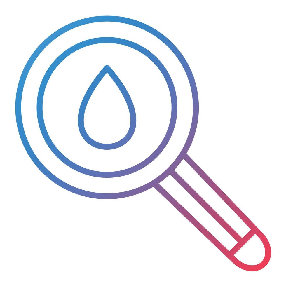 Search Oil Line Gradient Icon vector