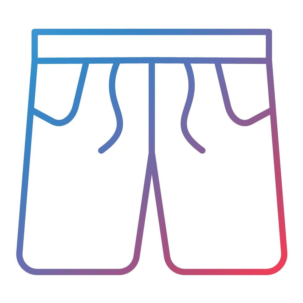 Boxer Shorts Line Gradient Icon vector