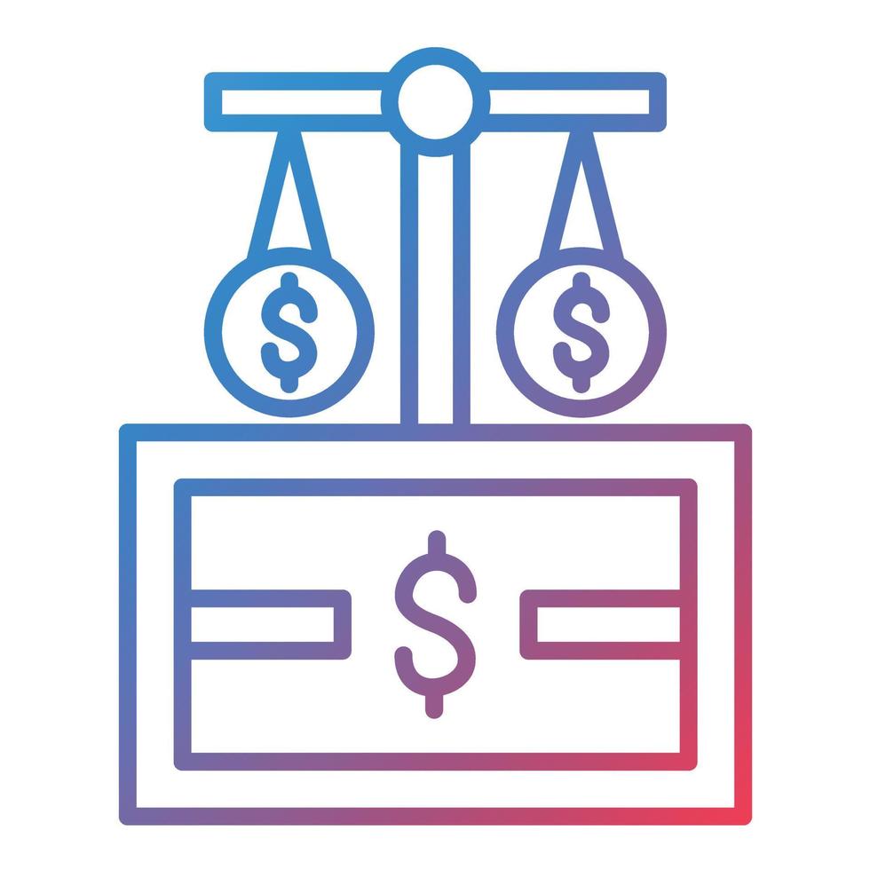 Money Principle Line Gradient Icon vector