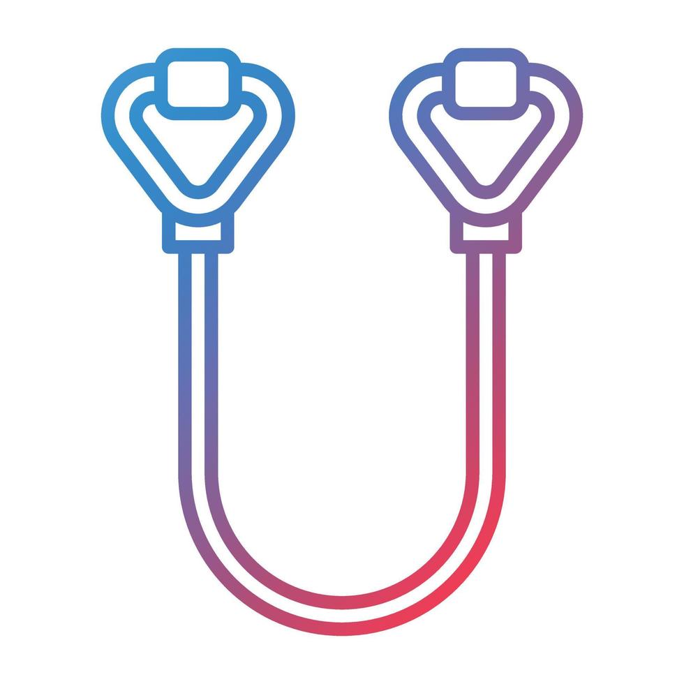 Resistance Band Line Gradient Icon vector