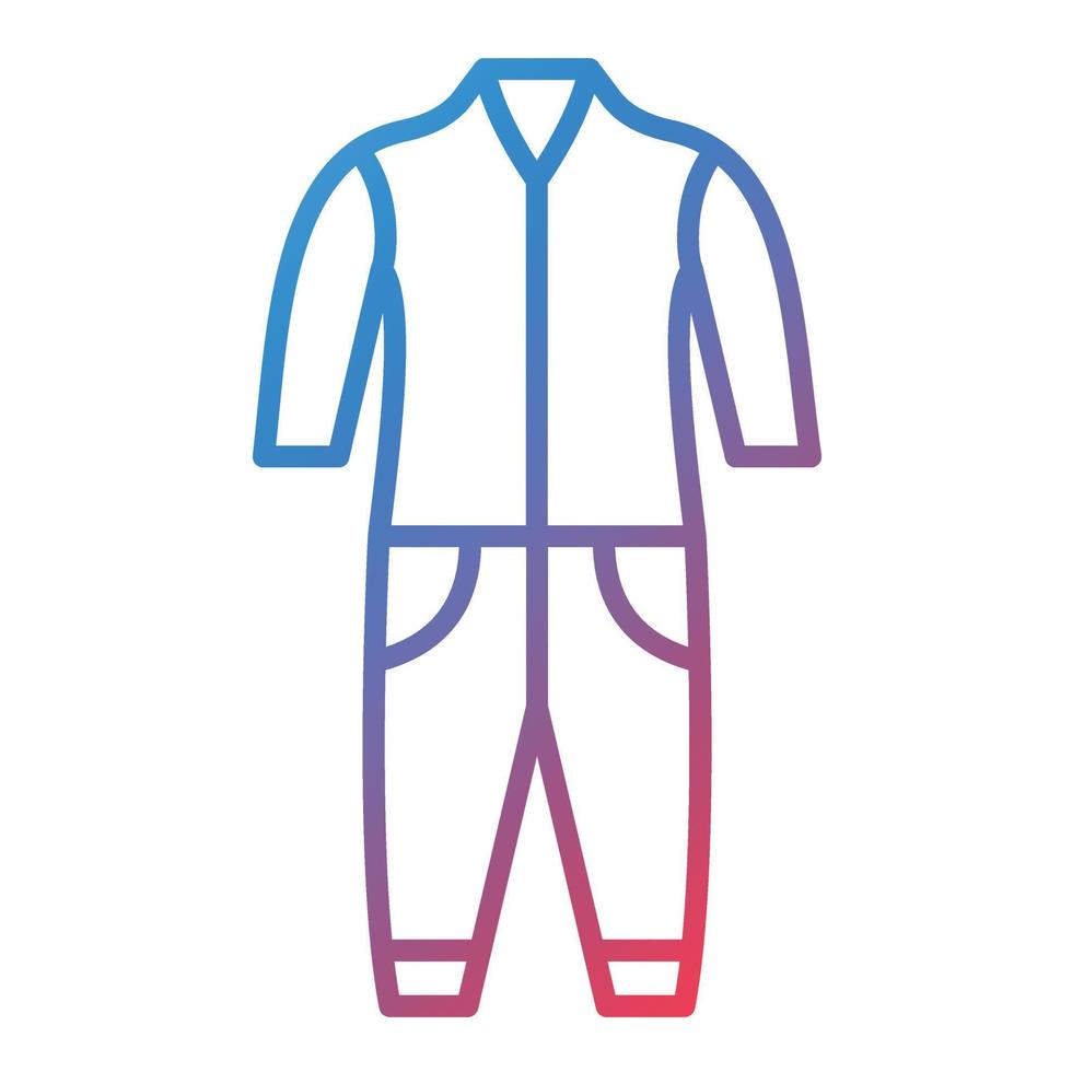 Overall Clothes Line Gradient Icon vector