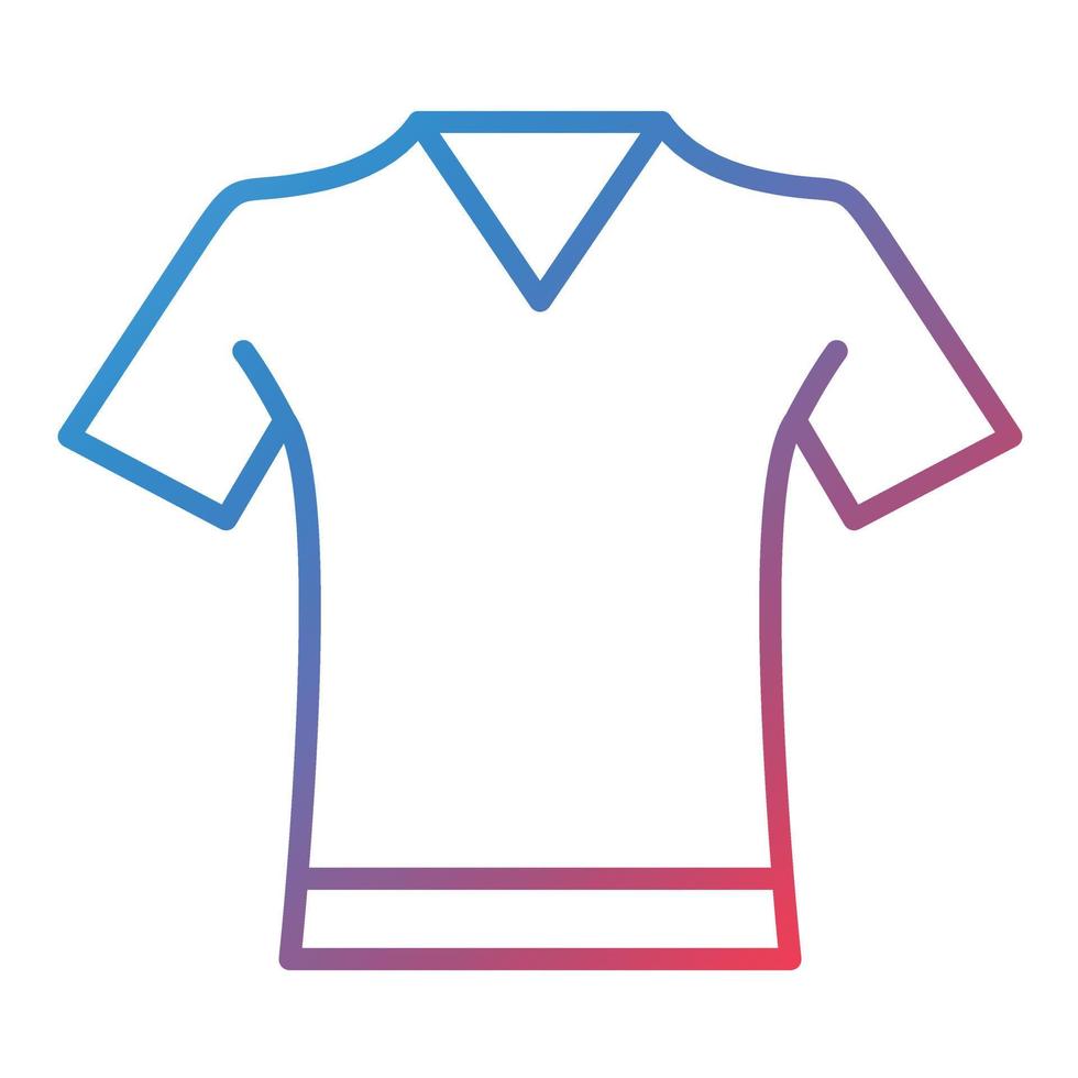 V Neck Shirt Line Gradient Icon vector