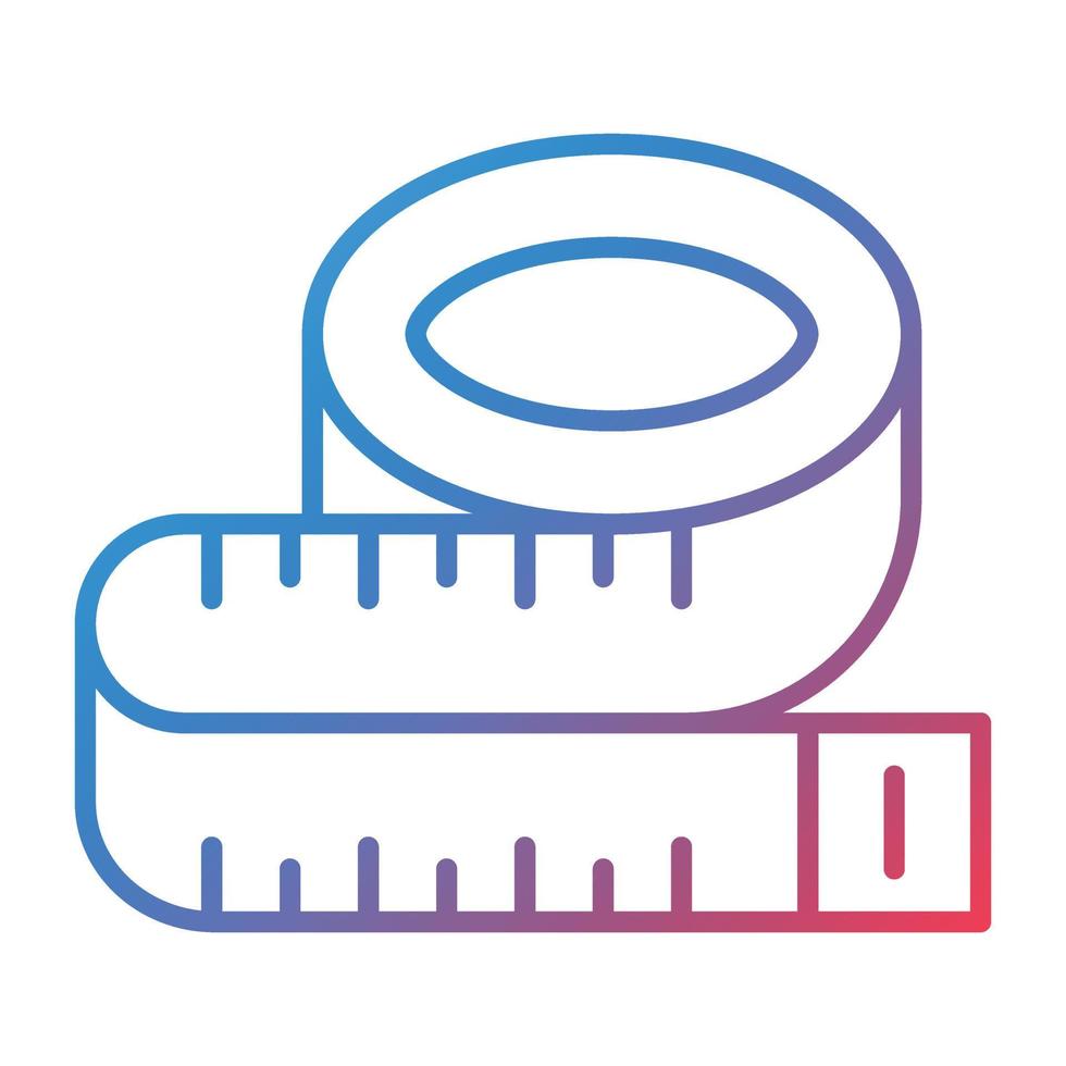 Measuring Tape Line Gradient Icon vector