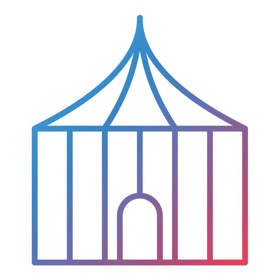 Tent Line Gradient Icon vector