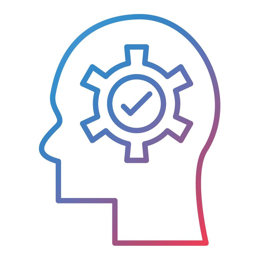 Cognitive Line Gradient Icon vector